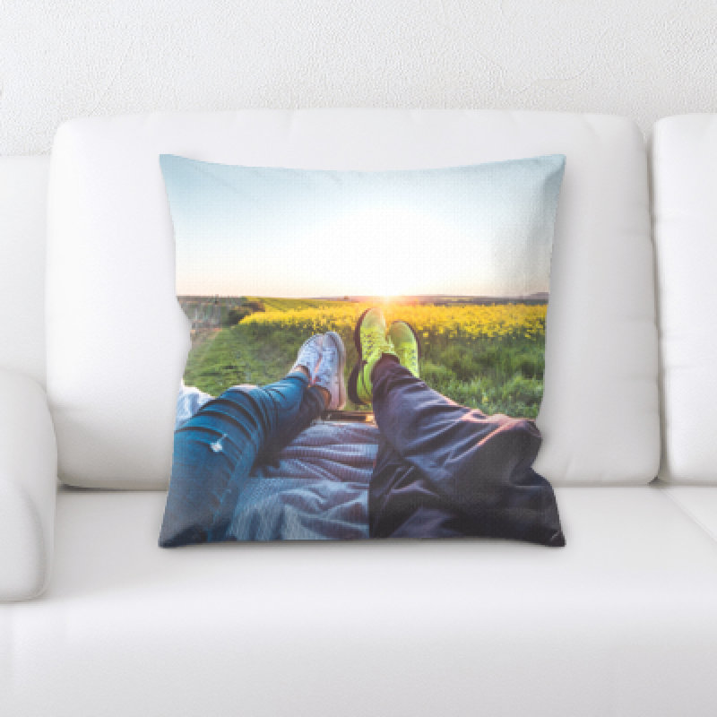 Cardoso Travel Two Couples Relaxing Square Pillow Cover & Insert
