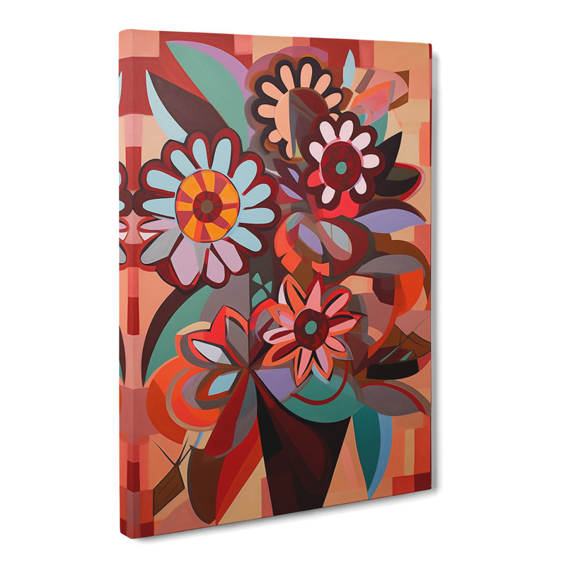 Yovchev Flowers Constructivism Vol.6 - Wrapped Canvas, 76cm H x 50cm W x 3cm D