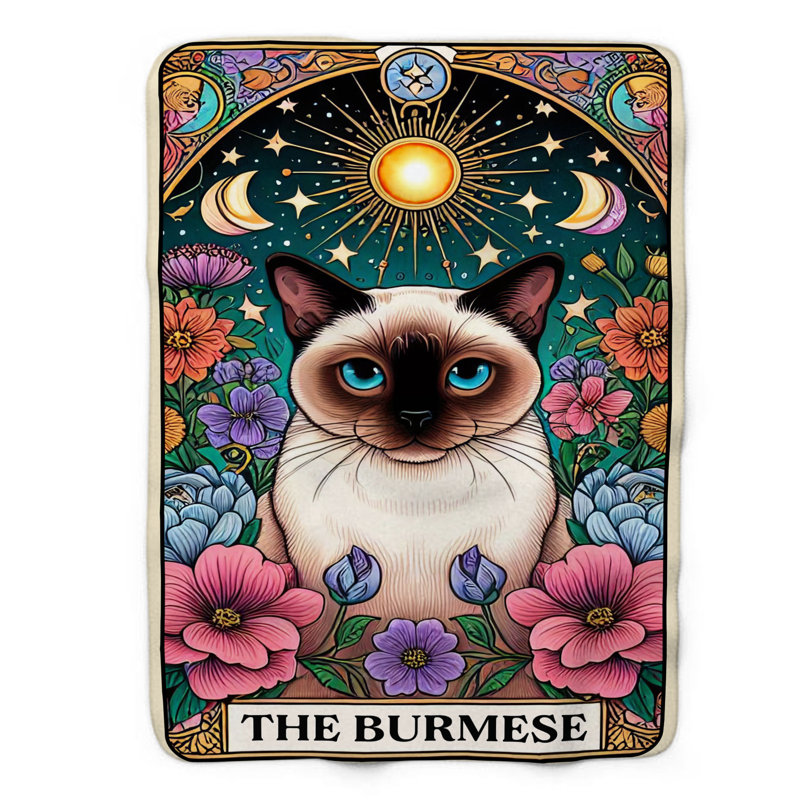 Carte de tarot The Burmese Tarot Card - 1 pièce Premium, L 60 po x L 80 po