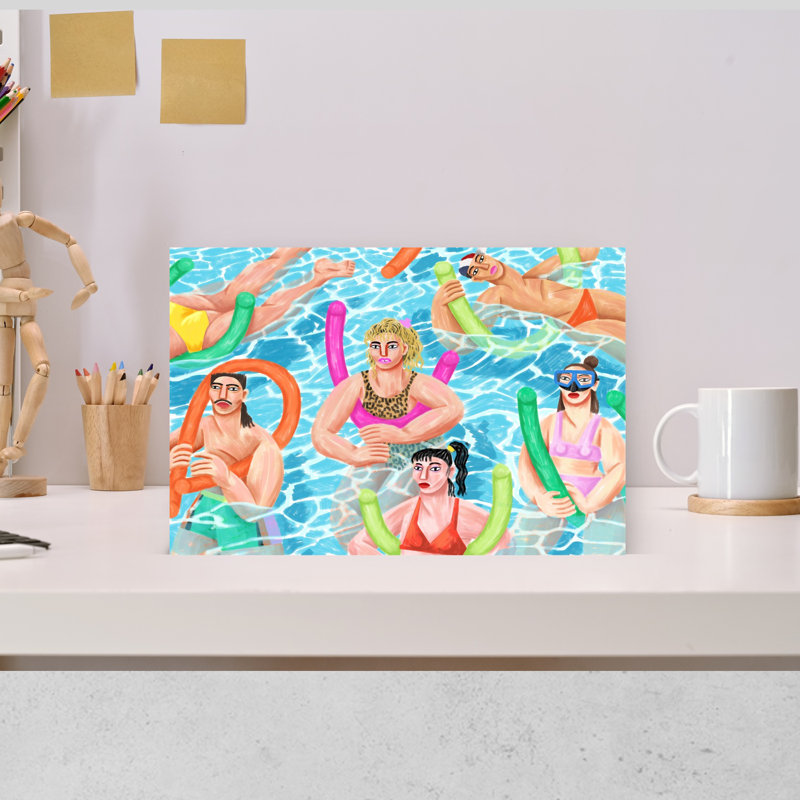 «Complacment Frite», art mural contemporain d'été, H 12 po x l 18 po