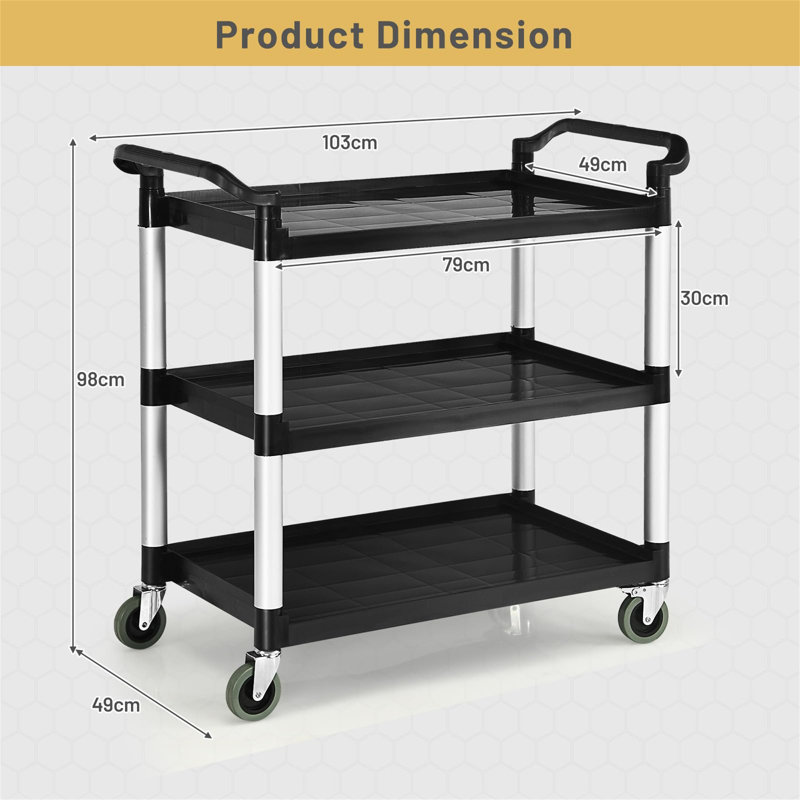 Nekole Metal Bar Cart