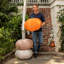 Pouf citrouille The Holiday Aisle® - luxueux repose-pieds pour les décorations d'automne et d'Halloween-1520743409-1520743420