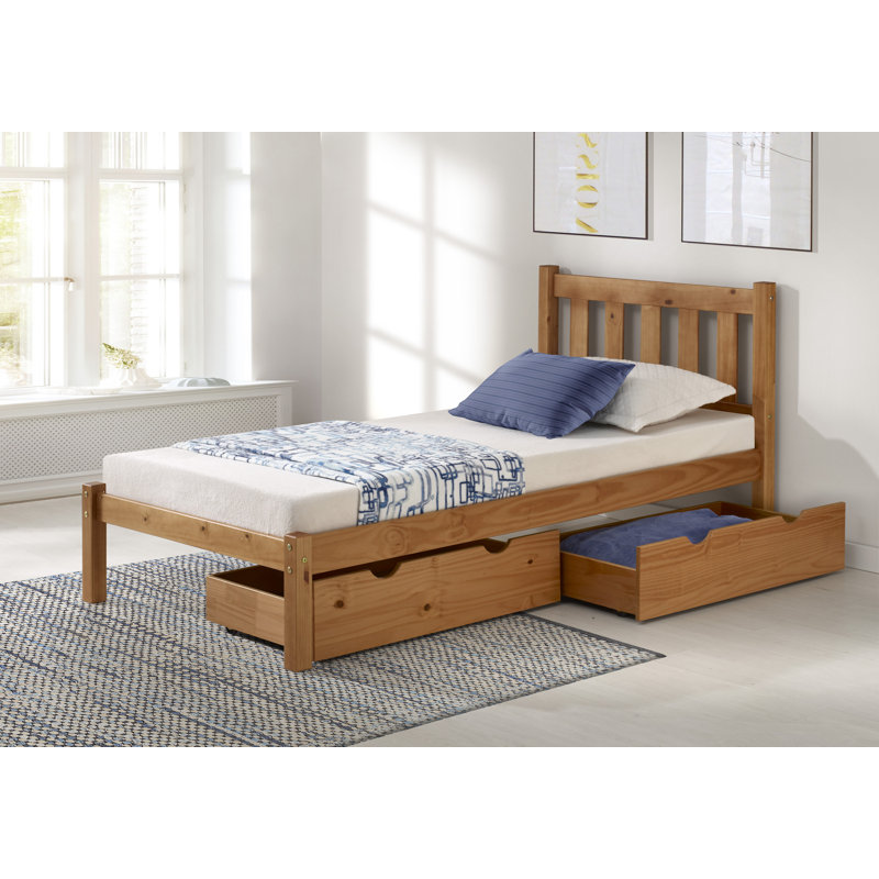 Alaterre Bedroom 37" Wide Wooden Underbed Drawers With Wheels And Storage, Cinnamon