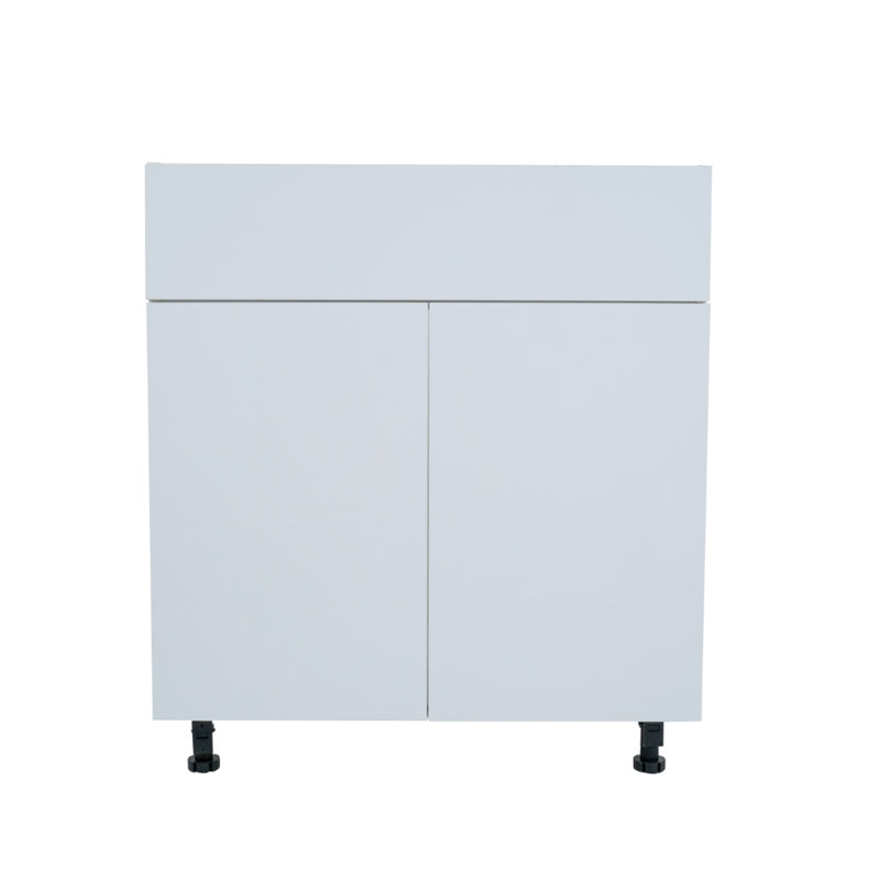 Cambridge Ready to Assemble White Gloss 36 in. Base Kitchen Cabinet, 1-Drawer (36 in. W x 24 in. D x 34.50 in. H)
