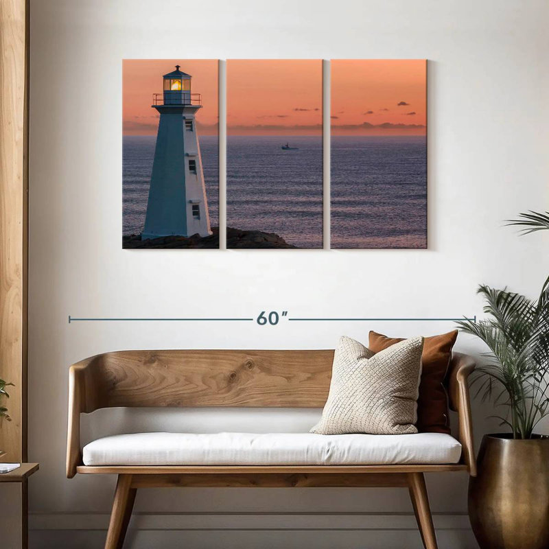 Bateau Aletra et phare de Cape Spear, H 28 po x l 45 po