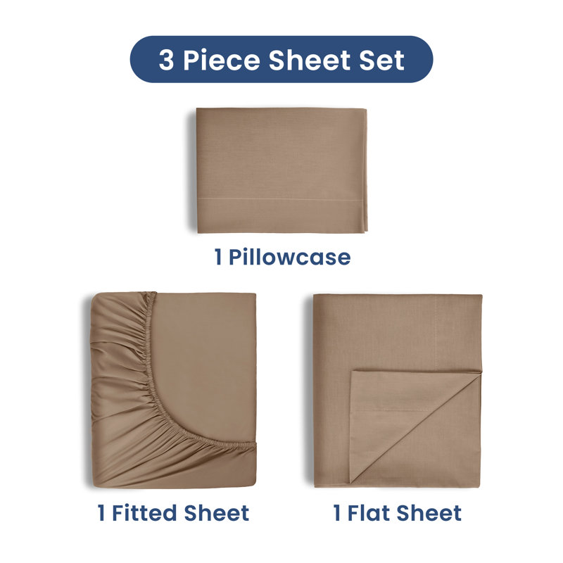Martex 225 Thread Count Bed Sheets Light Weight, Soft Breathable Sheets, Brushed Cotton Rich Blend, Secure Fit, Wrinkle Resistant, Durable, Easy Care & Comfy Sheets