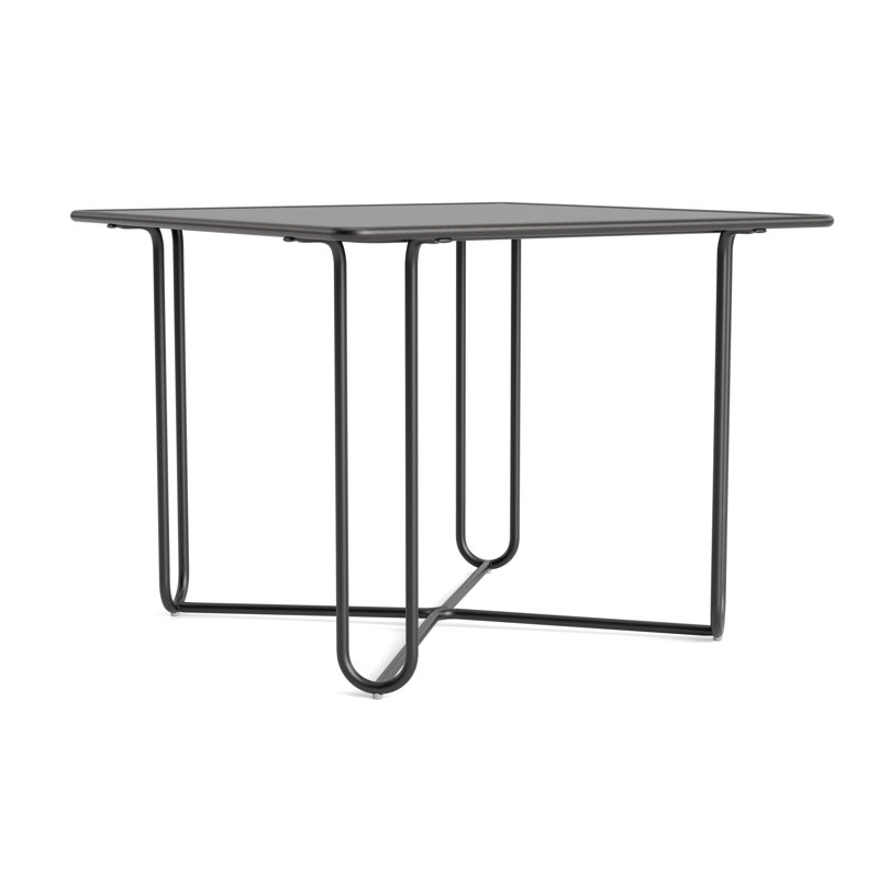 Walter Lamb Outdoor Square Dining Table, Textured Pewter