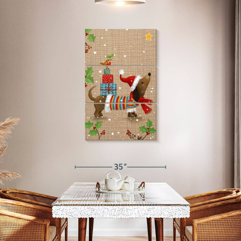 Lelend Christmas Dachshund, 45" H x 28" W