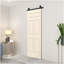Porte de grange pliante à panneaux en panneau de fibres à densité moyenne avec ensemble de quincaillerie d'installation-89200914-87350892
