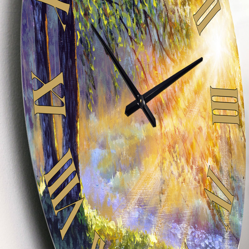 Dawn Sunshine Light By The River - Horloge murale, Petit