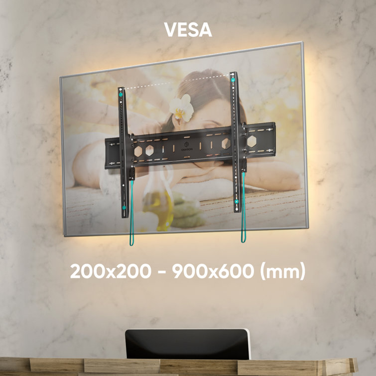 Extra Large Tilt TV Wall Mount for 60-110 in. TV's up to 165 lbs. VESA 200  x 200 to 900 x 600 Ready to Install