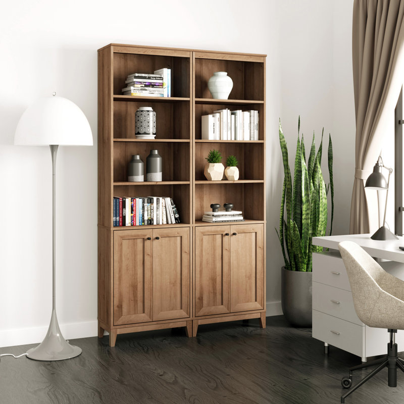 Gonroff 23.75" W x 79.50" H x 12.25" D Bookcase, Oak