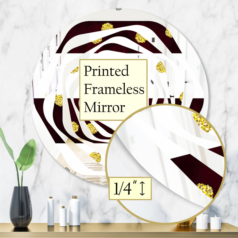 Miroir mural Whirl Polka Dot, H 31,5 po x l po