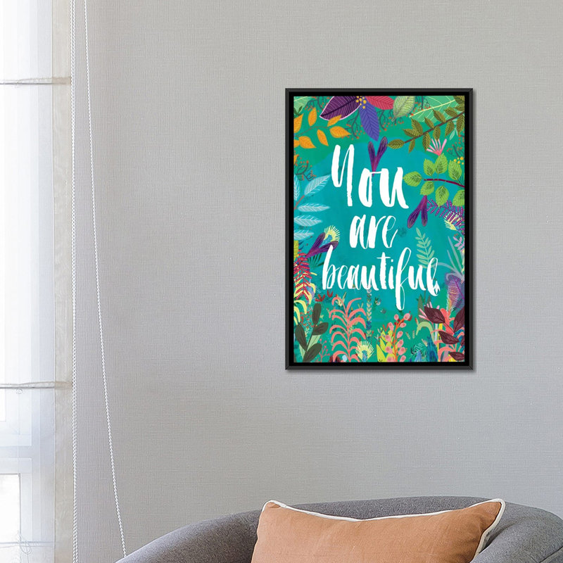 « you is belle », reproduction sur toile, H 48 po x l 32 po x P 1,5 po, Toile avec cadre flottant noir, Pas de tapis