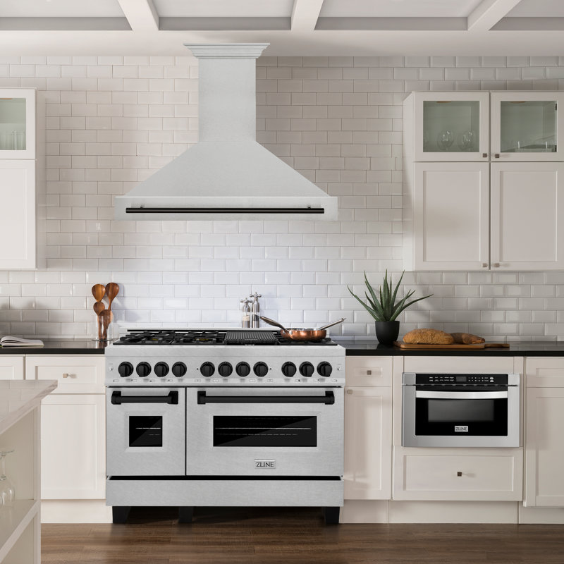 48" ZLINE Autograph Edition Fingerprint Resistant Stainless Steel Range Hood with Fingerprint Resistant Stainless Steel Shell