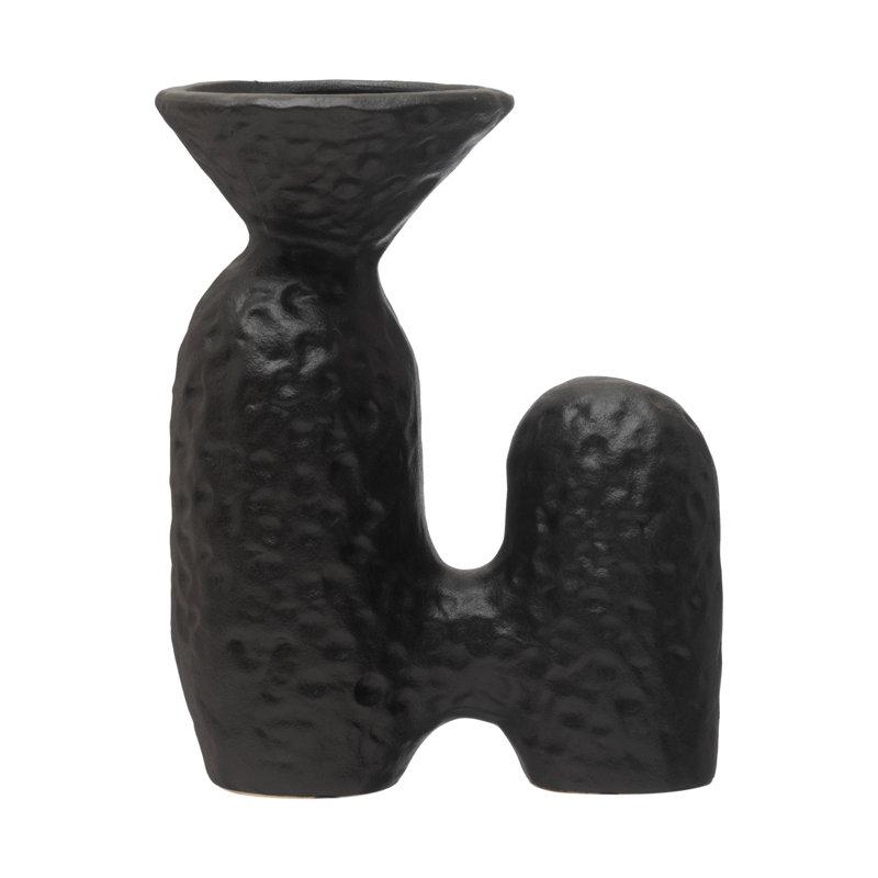 Vase en grès texturé