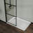 Goodyo 34" Shower Screen Door Walk-In Wet-Room, Black, 3-Panel Style