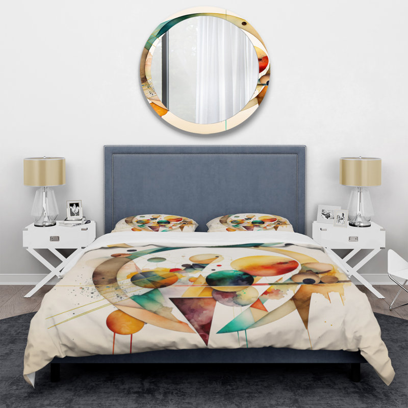 Ensemble de housse de couette en microfibre / polyester multicolore, Housse de couette pour très grand lit et 2 très
