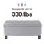 Banc de rangement avec repose-pieds 40 po avec coutures capitonnées-1540675481