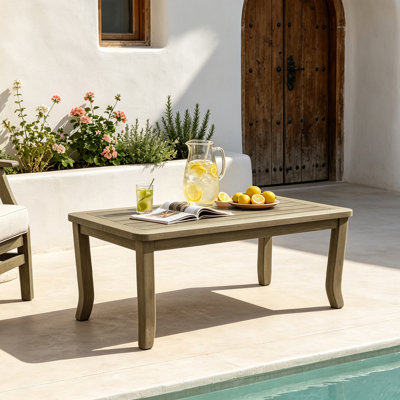 Clinkscales Solid Wood Teak Outdoor Coffee Table