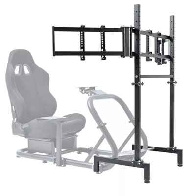 Inbox Zero Triple Monitor Mount Stand For Round Tube Racing Simulator Cockpit by Inbox Zero