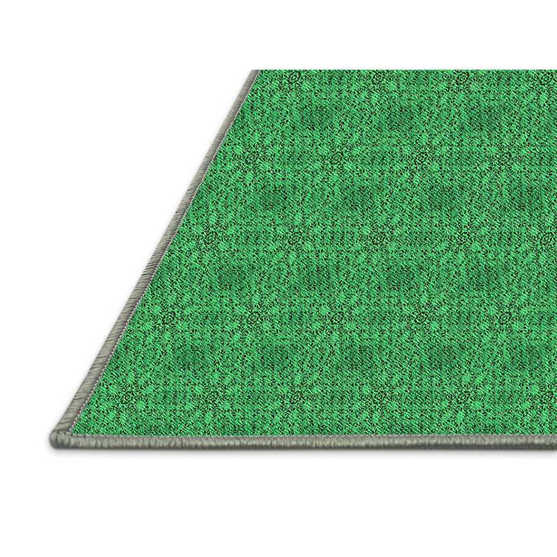 Tapis 100% à motifs lavables à la machine 2989 WSHPAT488GRN, Rectangle 5 pi x 8 pi