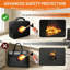 Fireproof Document Box 14.2''×10.6''×4'' Black Waterproof Document Organiser 13 Expanding Pockets With Lock