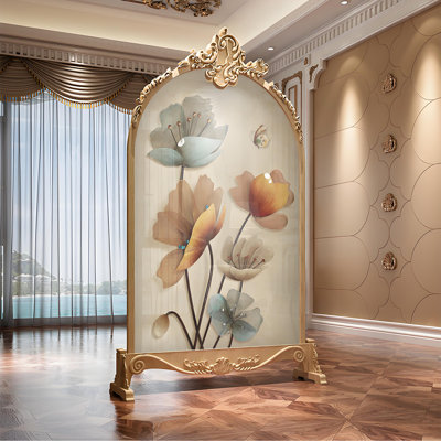 Luxurious Hand-Carved Wood Screen