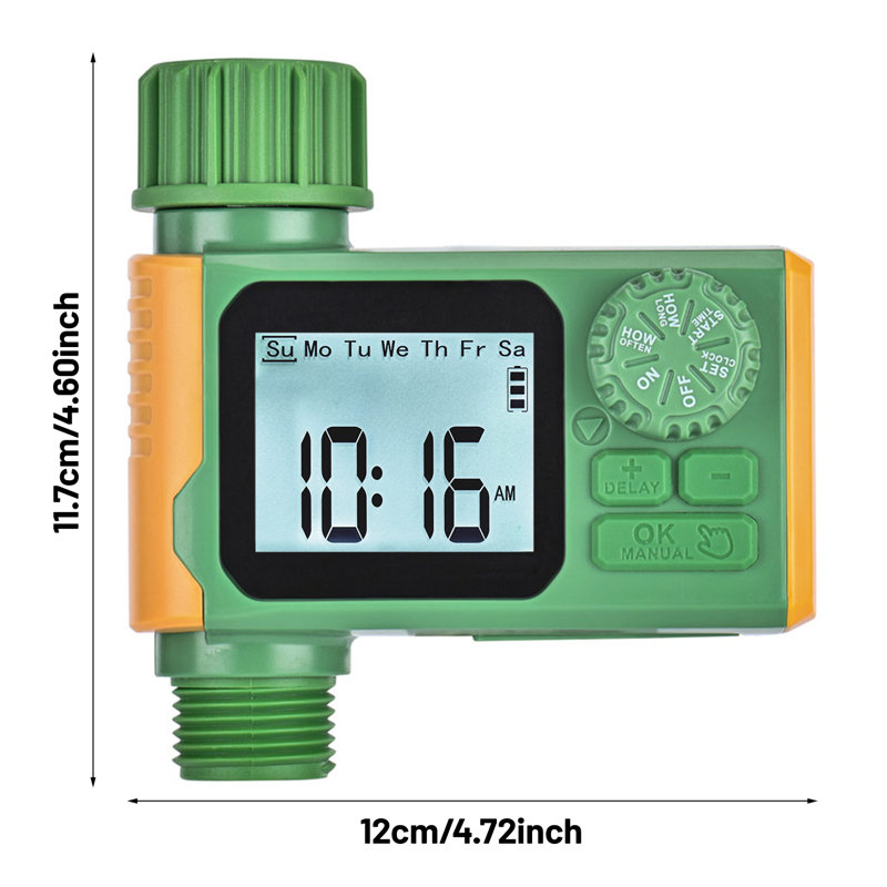 Single-Outlet Automatic Watering Timer with Digital Display – Available in 4 Colors, Light Green