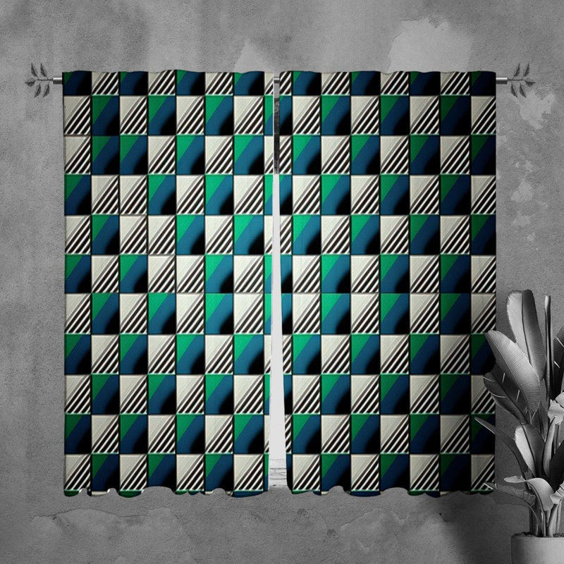 Paire de rideaux obscurcissant en polyester Natavious, L 40 po x L 61 po