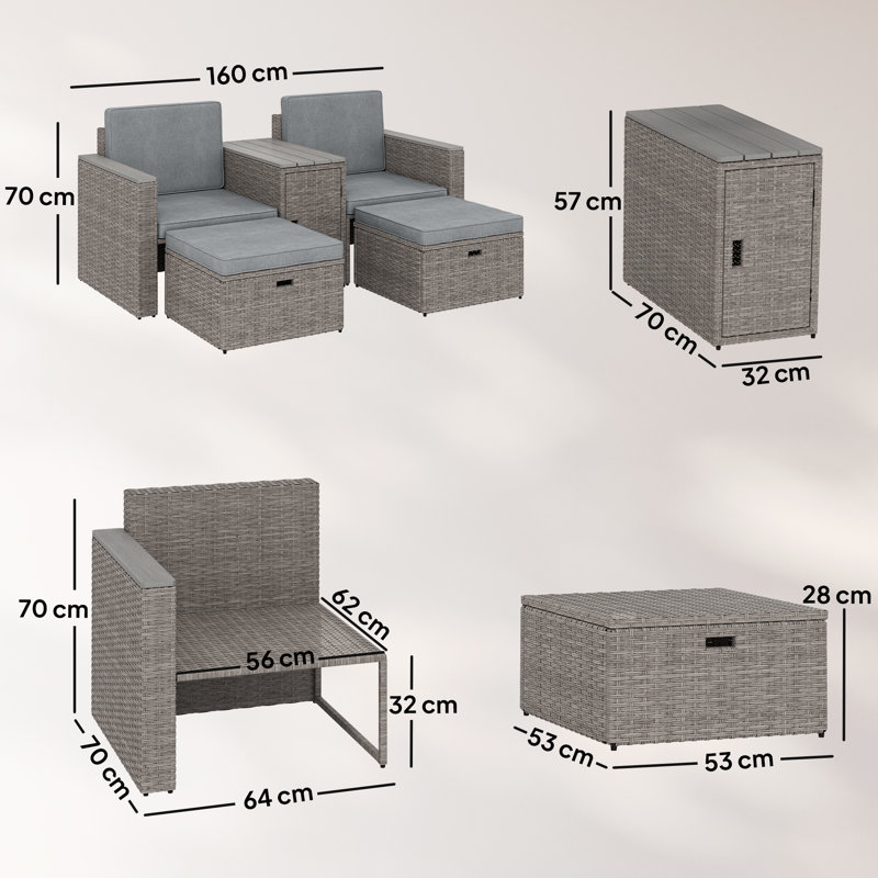 Rattan Chair Set