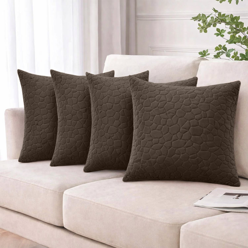 Square Throw Cushion Pad, Coffee