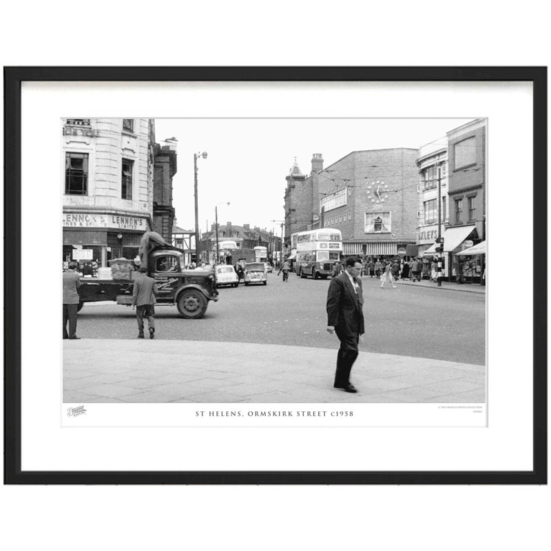 St Helens, Ormskirk Street C1958 by Francis Frith - Single Picture Frame Print, 40cm H x 50cm W x 2.3cm D