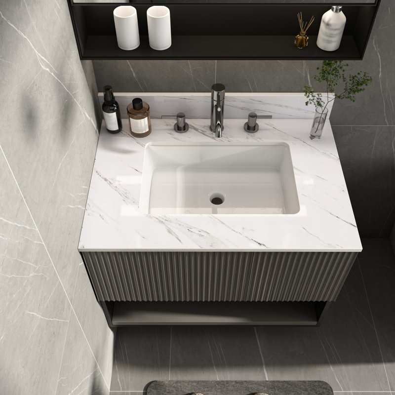 Plateau de meuble-lavabo en marbre, comptoir de meuble-lavabo avec lavabo, meuble-lavabo de salle de bain
