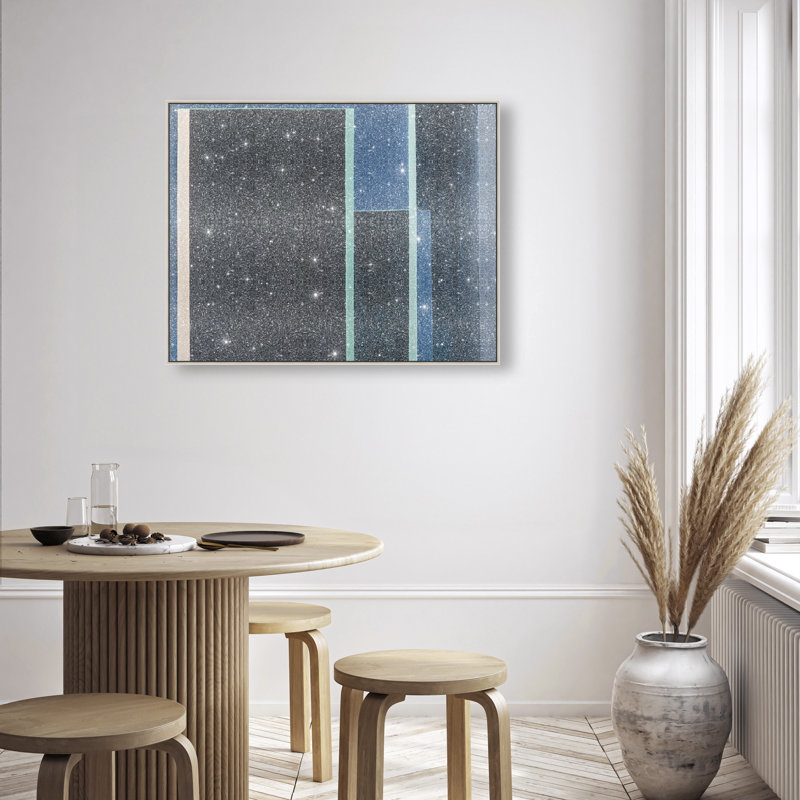 Desert Stillness I Canvas Abstract Print by Oliver Gal, Black Frame, 20 x 16, 31"H x 37"W, Silver Frame