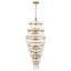 Geira Grand 21lt Tiered Pendant light finished in Ant. Brass