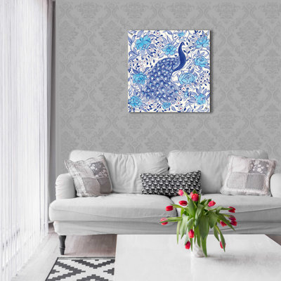 «Peacock Garden III» par Miranda Thomas, art mural en verre acrylique