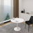 Shrivastava Mid Century Modern Dining Table/Coffee Table with Round Top & Pedestal Base, Functional Table for Kitchen, Dining & Living Room, Perfect for Breakfast Nooks & Kitchens-1956970003-1956970006