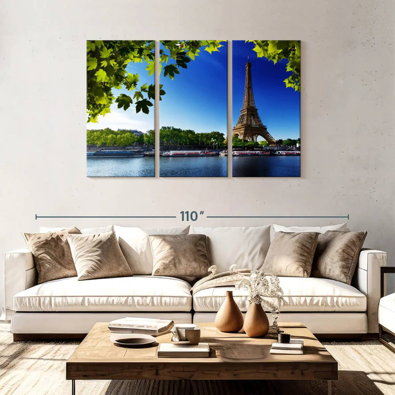 Sebbie Iconic Eiffel Tower, 48" H x 74" W
