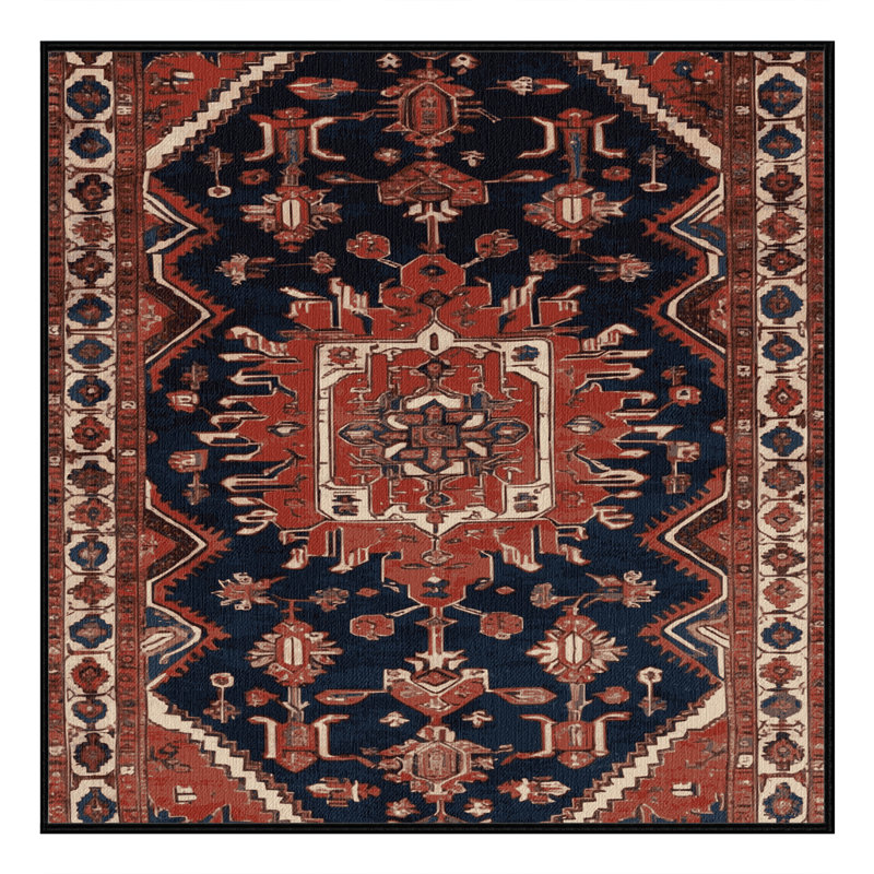 Tapis brun lavable à la machine, Carré 3 pi