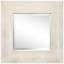 Miroir d'appoint biseauté en cuir chagrin métallique-19763654