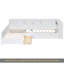 Lit plateforme simple en bois en L avec lit gigogne et tiroir Wood-884089799