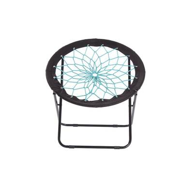 Zenithen Bungee Folding Bouncy DishSaucer Chair with Steel Frame