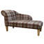 Brown Tartan Chaise Longue
