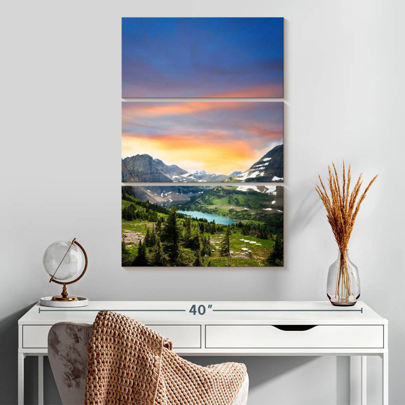 Alvord Panoramic Glacier National Park, 32" H x 20" W