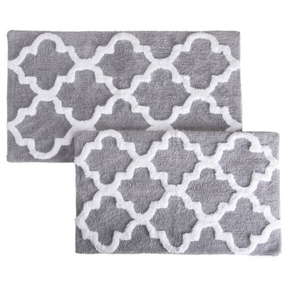 Ensemble de tapis de salle de bain en coton 2 pièces Freja