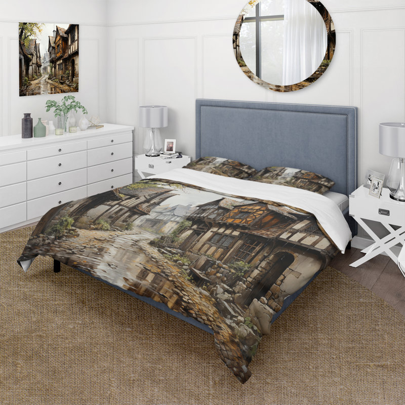 Suède, ensemble de housse de couette en microfibre / polyester Visby, Housse de couette pour très grand lit et 2 très
