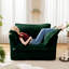 Fauteuil à housse avec 1 grand coussin de dossier et 2 coussins décoratifs-1097505624