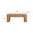 47.24" Rustic Geometric Relief Coffee Table