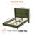 Queen Size Upholstered Platform Bed Frame, 56" High Headboard Wingback Bed, Fully Upholstered Mattress Foundation, No Box Spring Needed No Noise-1198200689